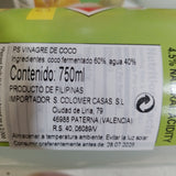 Vinagre de Coco. Coconut vinegar 750ml