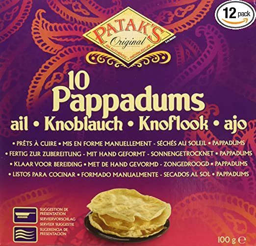 Pappadum Garlic Pataks 100g