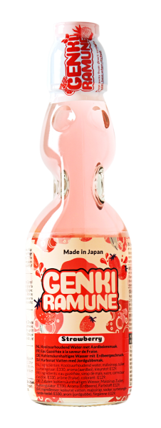Bebida Genki Ramune Strawberry 200ml